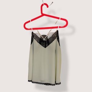 Strappy white and black shirt